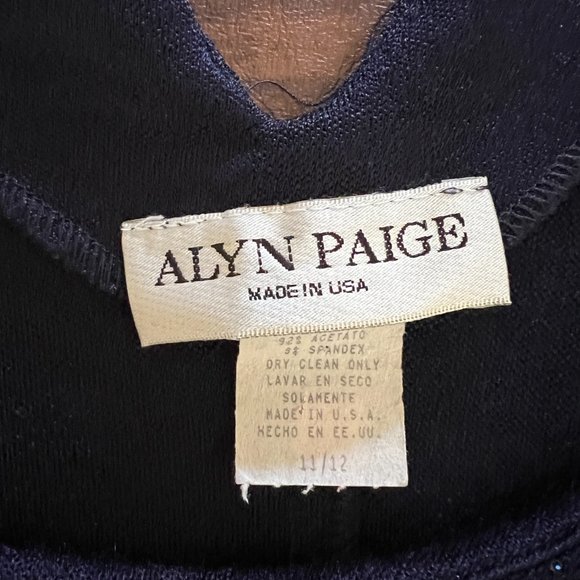 Alyn Paige v-neck sparkly sleeveless maxi  full length evening dress - Picture 7 of 10